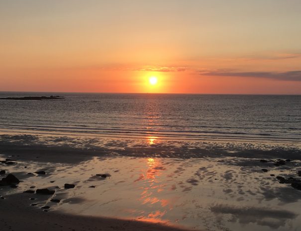 Glorious beach sunset West Penwith Cornwall